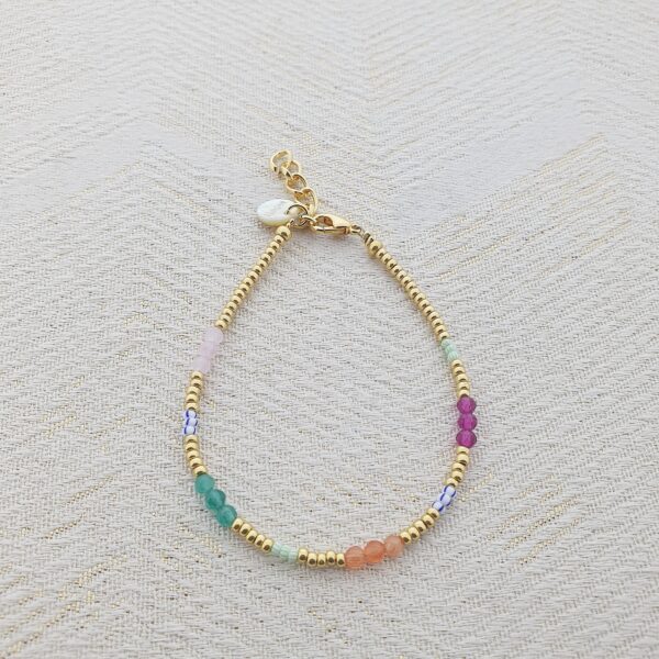 MOOI! Jewels - Armband met verschillende Miyuki Beads en natuursteenkraaltjes